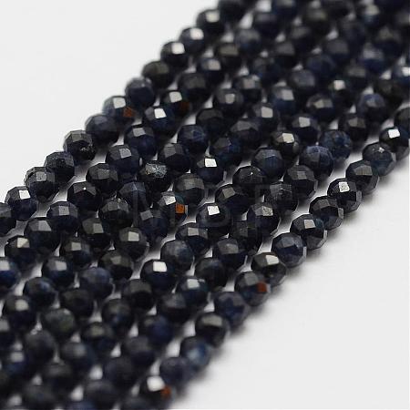 Natural Sapphire Bead Strands G-P270-2mm-23-1