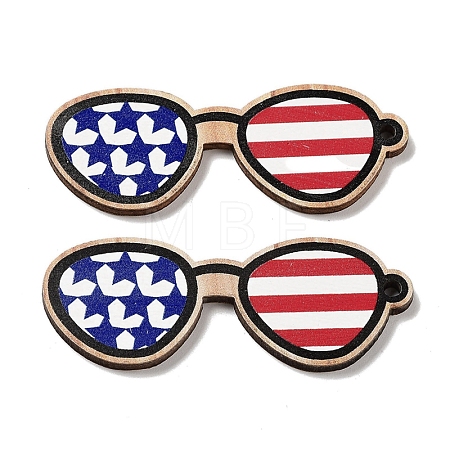 Spray Painted Wood Big Pendants WOOD-D028-01Q-1