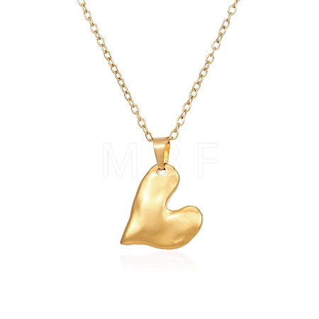 304 Stainless Steel Pendant Necklaces NJEW-G120-02G-1