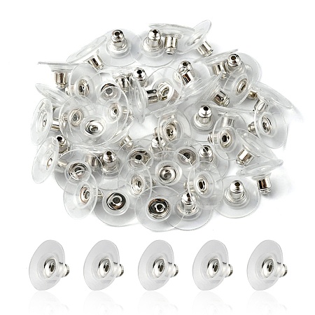 Brass Ear Nuts KK-YW0001-63S-1