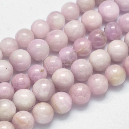 Round Natural Kunzite Beads Strands G-K068-27-10mm-1