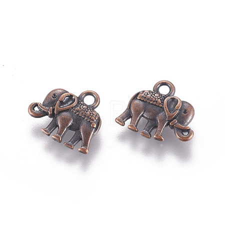 Vintage Elephant Charms X-PALLOY-ZN-47017-R-FF-1