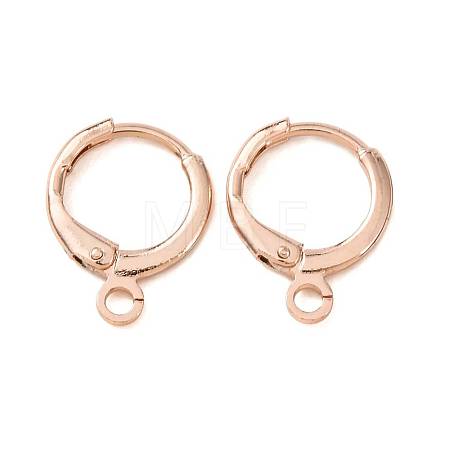Brass Leverback Earring Findings KK-CBA8EB2-08RG-1