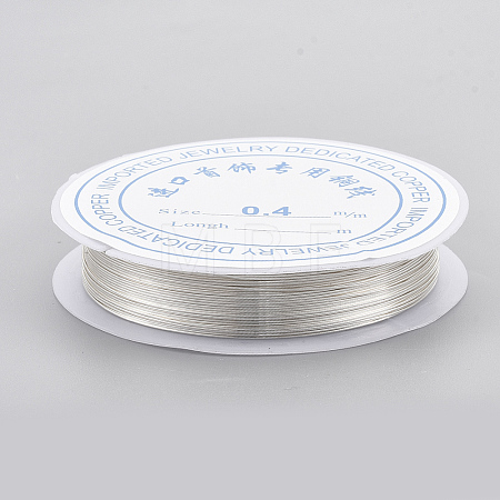 Round Copper Jewelry Wire X-CWIR-Q006-0.4mm-S-1