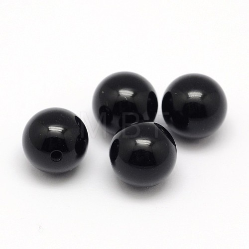 Natural Black Onyx Beads X-G-D708-6mm-1