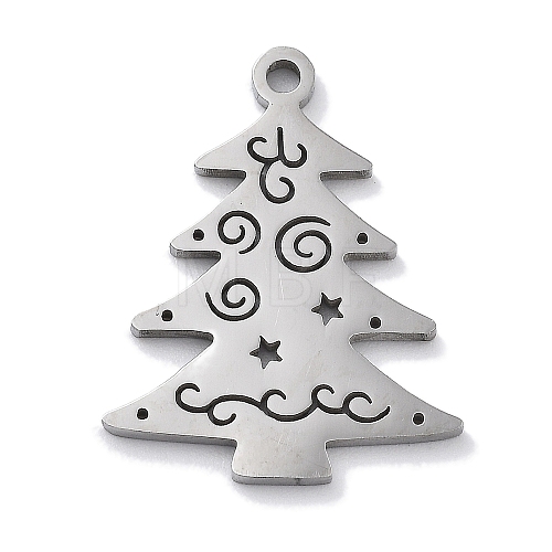 Christmas Theme Anti-Tarnish 304 Stainless Steel Pendants STAS-R003-04P-03-1