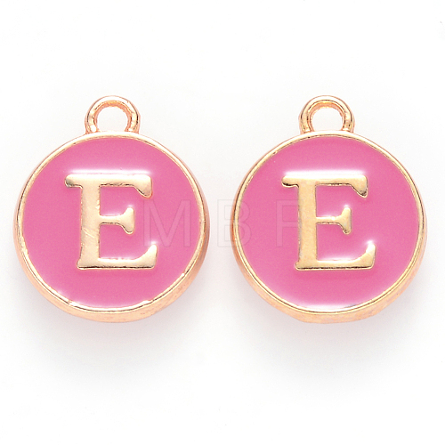 Golden Plated Alloy Enamel Charms ENAM-S118-08E-1