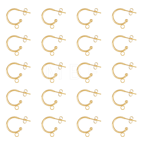 ® 20Pcs 304 Stainless Steel Stud Earrings FIND-HY0001-62-1