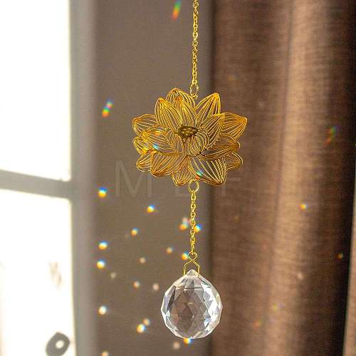 Brass Hollow Seedpod Lotus Hanging Ornaments PW-WG95CBC-03-1