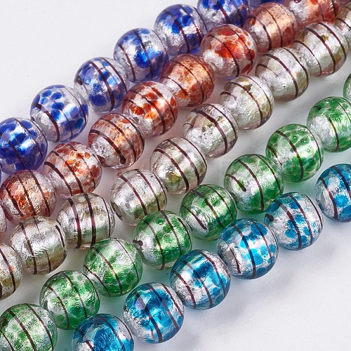 Handmade Lampwork Beads Strands LAMP-K029-07-1