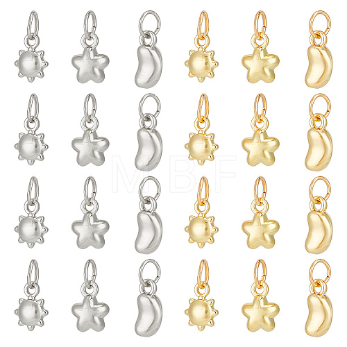 24Pcs 6 Style Alloy Charms FIND-AR0003-88-1