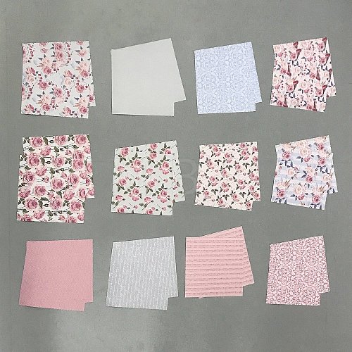 24Pcs 12 Styles Floral Scrapbooking Paper Pad DIY-WH0308-301-1
