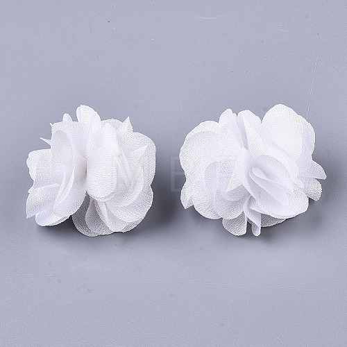 Polyester Fabric Flowers FIND-R076-02R-1-1