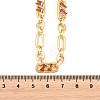 7MM Brass Pave Cubic Zirconia Figaro Chain Necklaces NJEW-D324-05G-01-2
