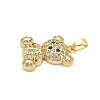 Brass Micro Pave Clear Cubic Zirconia Pendants KK-L234-01G-2