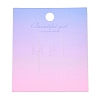 Gradient Color Rectangle Paper Hair Clip Display Cards with Hanging Hole CDIS-T004-19A-1