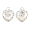 Brass Micro Pave Clear Cubic Zirconia Pendants SH-CBA197E-08S-1