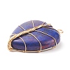 Natural Lapis Lazuli Pendants PALLOY-JF01653-03-2