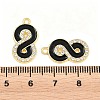 Alloy Black Enamel Pendants FIND-C095-08G-3