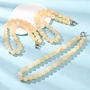 12MM Grade A Natural Golden Silk Jade Round Beaded Necklaces GG-CBAA808-03P-D-1
