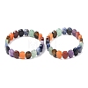 Chakra Natural Mixed Gemstone Faceted Beaded Stretch Bracelets for Women BJEW-K251-07K-4