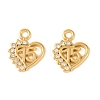 304 Stainless Steel Rhinestone Pendants STAS-L314-03G-1