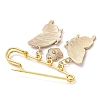 Butterfly & Flower Charm Alloy Enamel Brooches for Women JEWB-BR00144-04-4