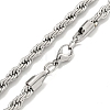 Non-Tarnish 201 Stainless Steel Rope Chain Necklaces for Women and Men NJEW-F322-02P-02-1