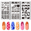 Stainless Steel DIY Nail Art Templates MRMJ-WH0092-017-1