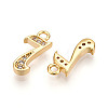 Brass Micro Pave Cubic Zirconia Charms X1-KK-N261-104H-G-2