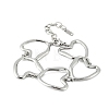 Hollow 304 Stainless Steel Link Chain Bracelets for Women BJEW-P393-02P-2