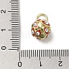 Brass Enamel Charms KK-E092-12G-03-3