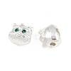 Brass Pave Cubic Zirconia Beads KK-A292-01S-2