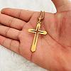 Hollow Out Cross 201 Stainless Steel Pendant Necklaces for Men FS-WGAF8AC-03-1