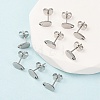 Non-Tarnish 304 Stainless Steel Stud Earring Findings X-STAS-R063-38-5