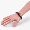 Natural Tiger Eye Stretch Bracelets BJEW-JB03159-03-3