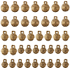 40Pcs 4 Styles Brass Bell Pendants KK-CA0002-54-1