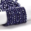 Electroplate Opaque Glass Beads Strands LS-EGLA-A035-P4mm-A09-1