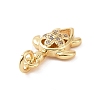 Brass Micro Pave Cubic Zirconia Charms KK-C012-46G-3