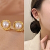 Alloy Imitation Pearl Stud Earrings for Women WG29476-97-1