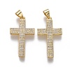 Brass Micro Pave Cubic Zirconia Pendants ZIRC-F115-13G-1