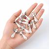 Acrylic Imitation Pearl with Alloy Pendants PALLOY-YW00001-6