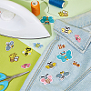 80Pcs 10 Style Computerized Embroidery Cloth Iron on/Sew on Patches DIY-AR0003-21-5