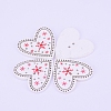 2-Hole Printed Wooden Buttons WOOD-WH0104-06-2