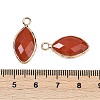 Natural Red Jasper Faceted Pendants G-G193-01G-02-3