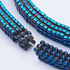 Electroplate Non-magnetic Synthetic Hematite Beads Strands G-J381-4X1mm-A02-2