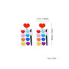 Back to School Acrylic Dangle Stud Earrings FS-WGAA197-28-1