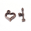 Tibetan Style Heart Toggle Clasps LS-RLF1109Y-NF-1