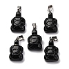 Natural Obsidian Pendants G-B127-06P-06-2