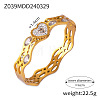304 Stainless Steel Pave Cubic Zirconia Bangles FS-WG9DD70-06-1